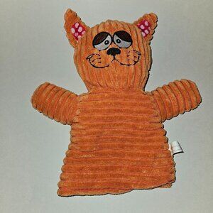 Better Line Orange Ribbed Kitty Cat Hand Puppet Plush 11" Stuffed Animal Toy